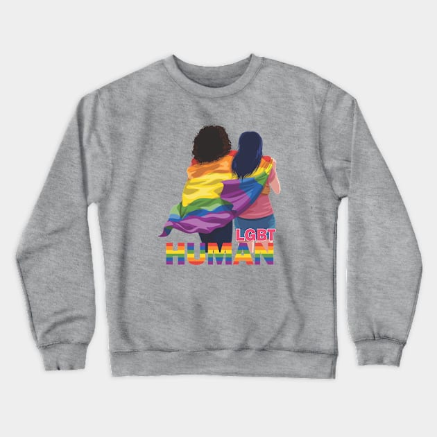 Human LGBT Crewneck Sweatshirt by cInox